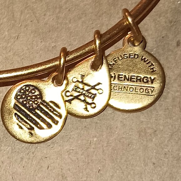 NEW Alex and Ani 'Mermaid' Femininity Charm Bangle Gold Finish - Picture 4 of 9